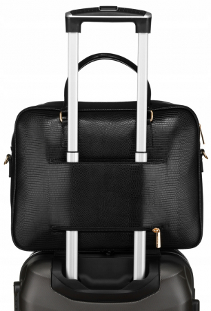 Geanta business din piele ecologica cu model care imita pielea de sarpe - Peterson PTR-PTN 1294-9664 BL [3]