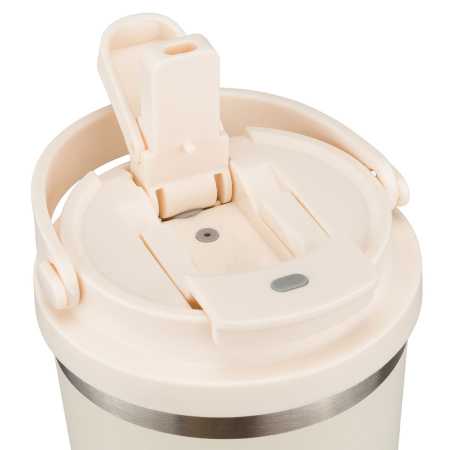 Cană termică practică din oțel inoxidabil ecru cu mâner practic, capacitate 560 ml - Peterson [9]
