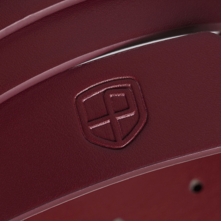 Curea de damă din piele ecologică bordo cu cataramă argintie - Peterson PTR-PTN STU-18S1 [2]