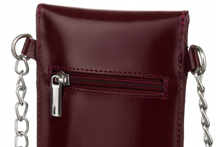 Mini poseta-portofel din piele naturala - 4U Cavaldi PTR-1642-SB-4738 CHERRY [3]