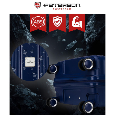 Valiză de cabină bleumarin cu mâner telescopic - Peterson PTR-PTN PP-09-W-S-1600 N [11]
