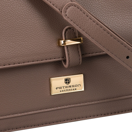 Geantă de damă maro din piele ecologică - Peterson PTR-PTN TOR-ALE-21 PUR [8]