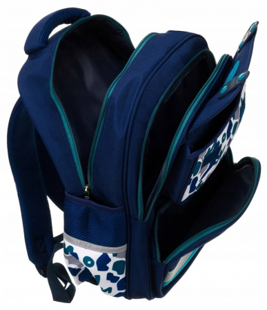 Rucsac de școală bleumarin cu spațiu pentru laptop - Peterson PTR-PTN PS2-6067 BLUE-GR [4]