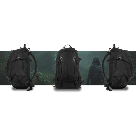 Rucsac militar negru cu curele de compresie - Peterson PTR-PTN BL076-8083 BLACK [8]