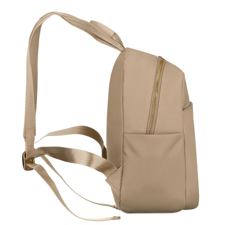Rucsac bej pentru femei din nailon și piele ecologică cu fermoar - Peterson PTR-PTN JN-17-0405 BEIGE [6]