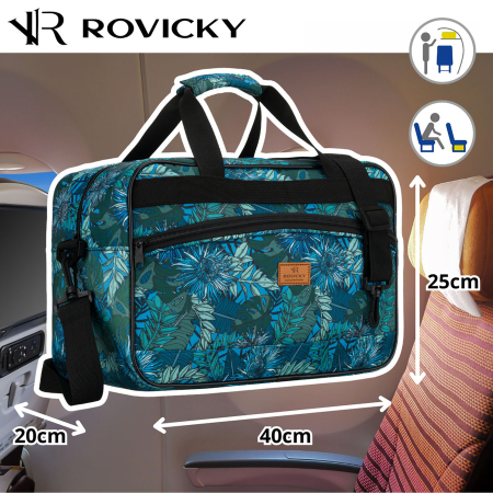 Geantă de călătorie spațioasă cu curea atașabilă și buzunar exterior cu fermoar - Rovicky PTR-R-TL15608-8848 12 [12]