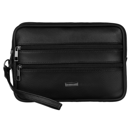 Geanta barbateasca din piele neagra cu buzunare exterioare - Rovicky PTR-R-13208-2099 BLACK [1]