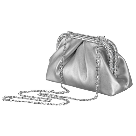 Geantă de damă elegantă, argintie, din piele ecologică - Rovicky R-XS020-4184 SILVER [2]