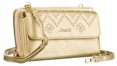 Genti Dama - Poșetă-portofel elegant cu curea lungă - 4U Cavaldi PTR-M-13-1309 GOLD