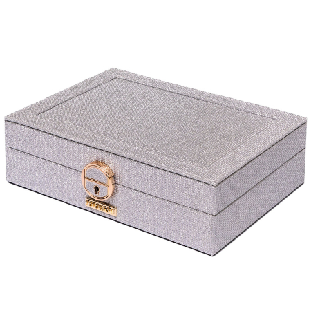 Cutie de bijuterii din argint cu cheie și zăvor - Peterson PTR-PTN SZK-13-6018 SILV [4]