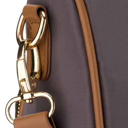 Rucsac gri de damă din nailon și piele ecologică cu curea detașabilă, compartiment unic - Peterson PTR-PTN JN-12-0238 GRAY [13]