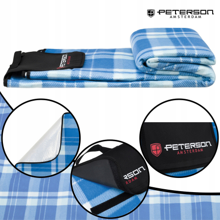 Pătură de picnic din material textil cu izolație impermeabilă - Peterson PTR-PTN KOC1-8309 BLUE [4]