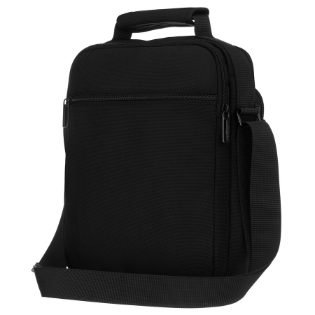 Geantă practică de tip messenger din Cordura neagră, cu închidere cu fermoar și două compartimente - Peterson PTR-PTN-73217-2126 BLACK [2]