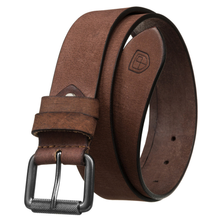  Belts - Curea bărbătească din piele maro cu cataramă tradițională - Peterson PTR-PTN LTP-BUF-H-85 BRO