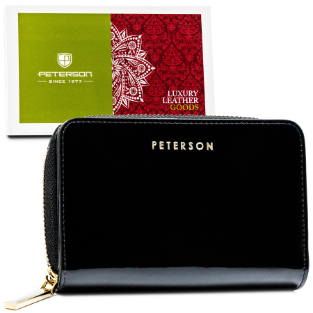 Portofele Dama - Portofel dama din piele naturala Peterson PTR-PTN BC-418-1636 BL