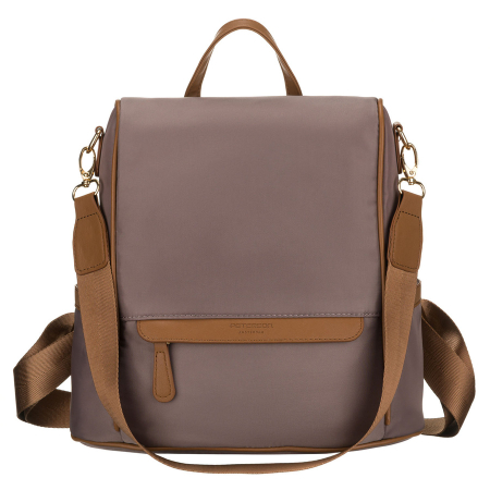 Rucsac urban pentru femei, confecționat din nailon și piele ecologică, de culoare bej PTR-PTN JN-12-0214 BEIGE [3]