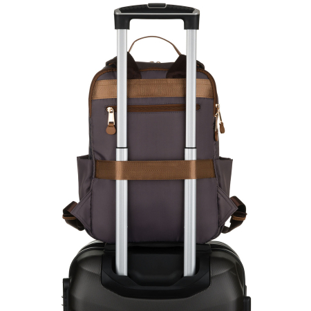 Rucsac gri pentru femei cu bretele reglabile și închidere cu fermoar - Peterson PTR-PTN JN-09-0085 GRAY [9]