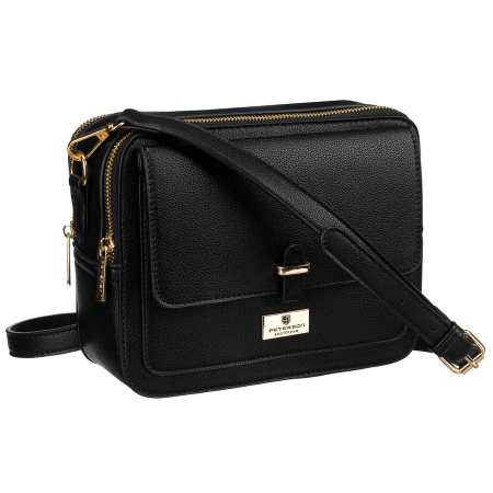 Geantă de damă neagră, urbană, din piele ecologică - Peterson PTR-PTN TOR-ALE-21 BLACK [1]