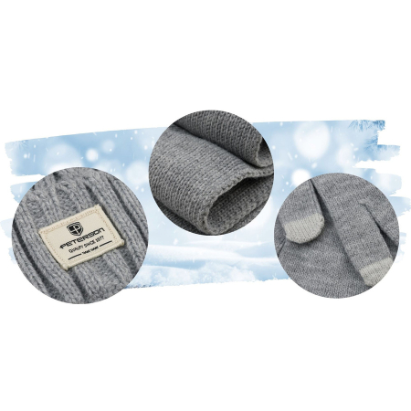 Set: căciulă, mănuși și eșarfă gri - Peterson PTR-PTN WS-02-1976 LIGHT [14]