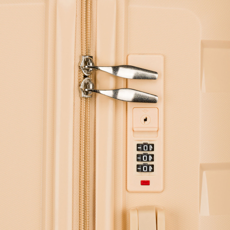 Valiză mică de cabină din polipropilenă, bej, cu mâner telescopic extensibil - Peterson PTR-PTN HPP-01-W-S-1846 [14]