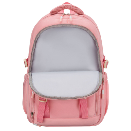 Rucsac școlar elegant din poliester roz cu bretele reglabile - Peterson PTR-PTN 8594-1396 PINK [8]