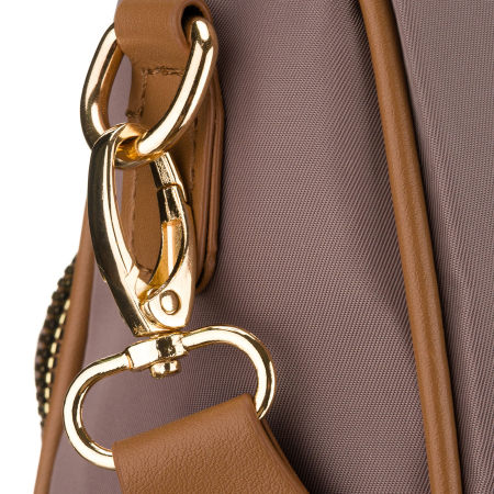 Rucsac urban pentru femei, confecționat din nailon și piele ecologică, de culoare bej PTR-PTN JN-12-0214 BEIGE [12]