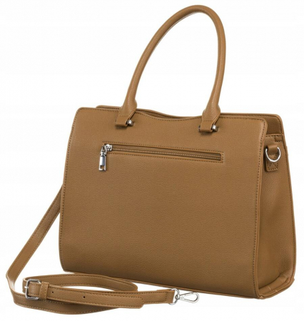 Geanta shopper de dama eleganta, incapatoare, din piele ecologica - Rovicky R-072-02-0324 BEI [2]