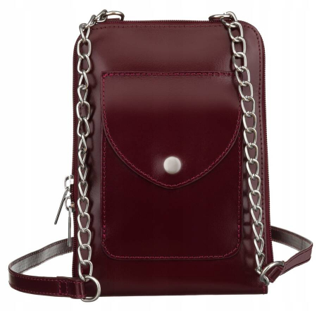 Mini geanta de dama din piele naturala PTR-4822-SB-4691 CHERRY [1]
