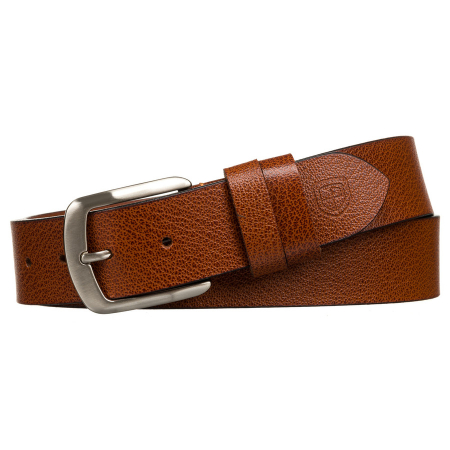 Curea bărbătească lată din piele naturală, de culoare maro deschis, cu cataramă clasică - Peterson PTR-PTN LTP-TWT-85 TAN [1]