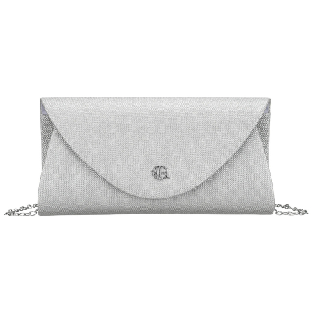 Clutch / Posete Plic - Geantă tip clutch pentru femei cu sclipici, din material sintetic, de culoare argintie - Rovicky PTR-R-XS029-2-0740 SILVE