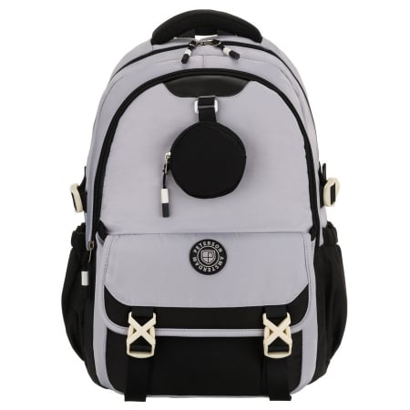 Rucsac școlar gri și negru din poliester cu husă suplimentară - Peterson PTR-PTN 8610-1334 GRAY [2]