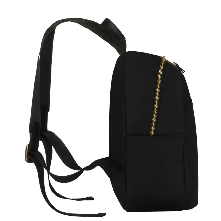 Rucsac urban pentru femei, confecționat din nailon și piele ecologică, de culoare neagră, cu fermoar - Peterson PTR-PTN JN-17-0412 BLACK [8]