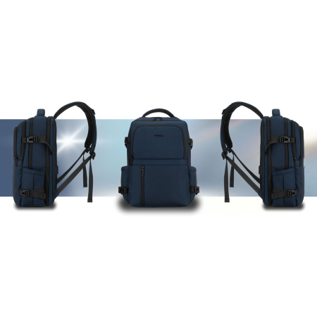 Rucsac de călătorie bleumarin din poliester cu compartiment pentru laptop și bretele reglabile - Peterson PTR-PTN HY241-7031 NAVY [14]