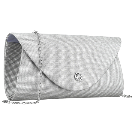 Geantă tip clutch pentru femei cu sclipici, din material sintetic, de culoare argintie - Rovicky PTR-R-XS029-2-0740 SILVE [1]