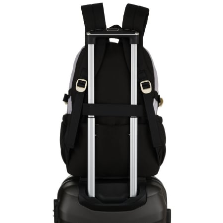 Rucsac școlar gri și negru din poliester cu husă suplimentară - Peterson PTR-PTN 8610-1334 GRAY [5]