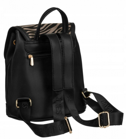 Rucsac urban de dama cu clips din piele ecologica - David Jones PTR-6865-3 BL [2]