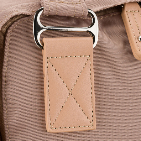 Rucsac bej, mare, pentru femei, confecționat din poliester și piele ecologică - Peterson PTR-PTN GAMMA BEIGE [8]