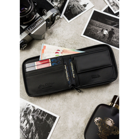 Portofel din piele pentru barbati Peterson PTR-PTN EH-01Z BLACK [5]