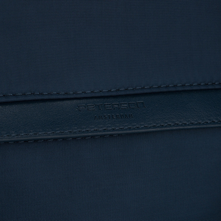 Rucsac de damă din nailon și piele ecologică de culoare bleumarin, cu închidere cu fermoar - Peterson PTR-PTN JN-12-0207 NAVY [10]