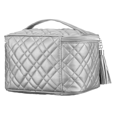 Geantă cosmetică matlasată din material sintetic, de culoare argintie, cu închidere cu fermoar - Peterson PTR-PTN KOS-DA-11-3217 S [2]