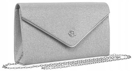  Handbags - Geantă clutch damă cu sclipici - Rovicky PTR-R-XS014-8627 SIL