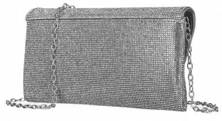Geantă clutch de damă elegantă cu zirconi - Peterson PTR-PTN XS102-8733 SIL [2]