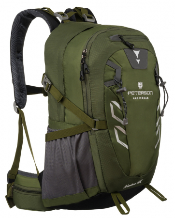 Accesorii Barbati - Rucsac de drumeție sport verde aventură cu fluier de salvare - Peterson PTR-PTN JPS-01-8474 GREE