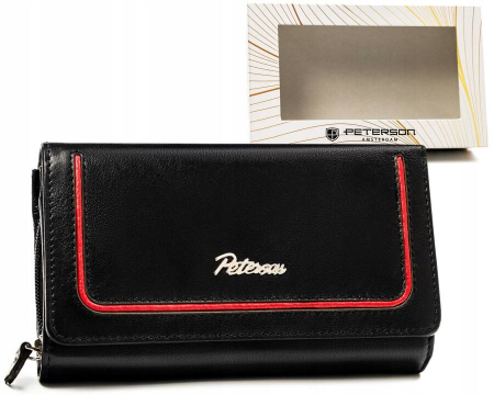 Portofele Dama - Portofel dama din piele naturala Peterson PTR-PTN KA-25-9559 BL