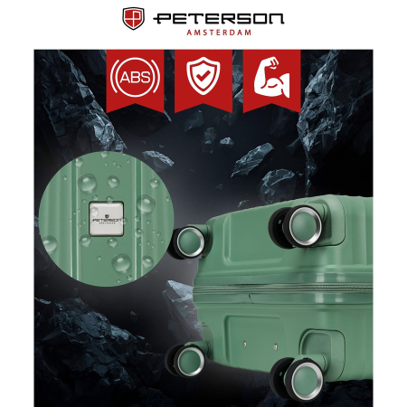 Valiză mare de călătorie verde cu carcasă impermeabilă - Peterson PTR-PTN PP-09-W-L-1501 G [10]