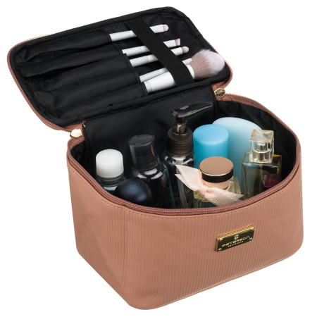 Geantă practică pentru cosmetice din material sintetic, de culoare bej, cu un singur compartiment - Peterson PTR-PTN KOS-DA-11P BEIGE [4]