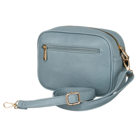Geantă de damă albastră crossbody cu curea de umăr îngustă și lată, piele ecologică, Peterson PTR-PTN STY-2-F19 BLUE [2]