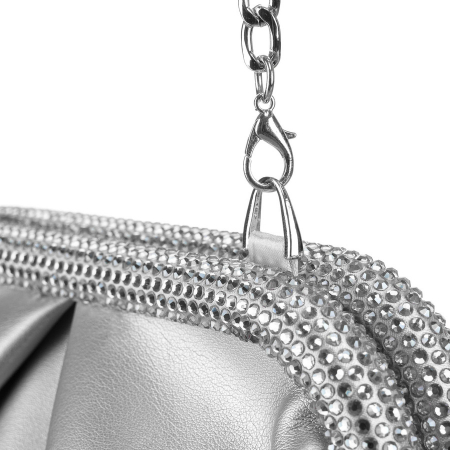 Geantă de damă elegantă, argintie, din piele ecologică - Rovicky R-XS020-4184 SILVER [6]