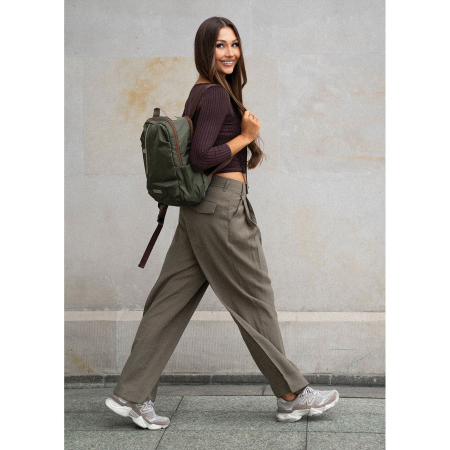 Rucsac verde de damă cu bretele reglabile și închidere cu fermoar - Peterson PTR-PTN JN-09-0078 GREEN [5]