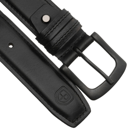 Curea bărbătească din piele neagră cu cataramă clasică - Peterson PTR-PTN LTP-32 [3]